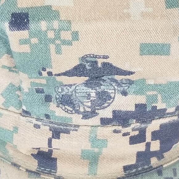 USMC Issued 8 Point Cover MARPAT Desert Woodland Marine EGA Hat Cap Lot 2 Small - Picture 10 of 15